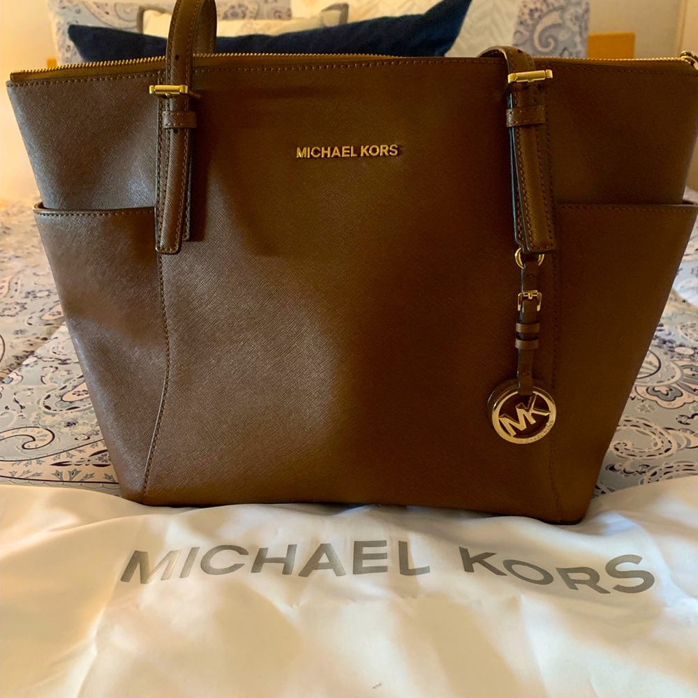Large brown Michael Kors tote